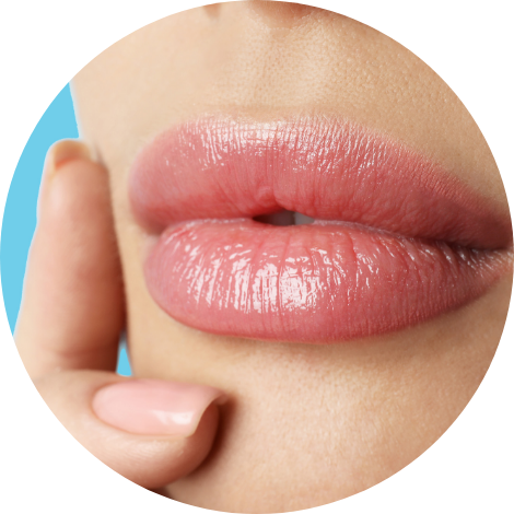 Woman's full lips