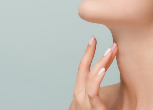Woman's chin and neck area