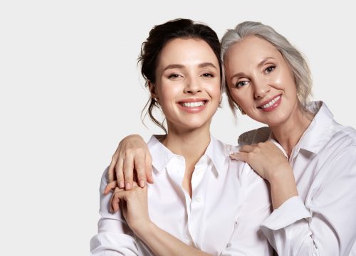 Happy woman and mother after Emsella treatments